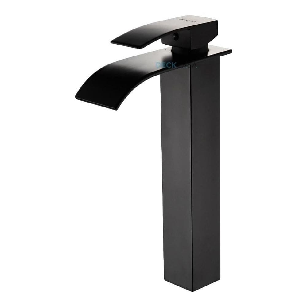 Torneira Misturador Monocomando Preto Cascata Alta 6020p