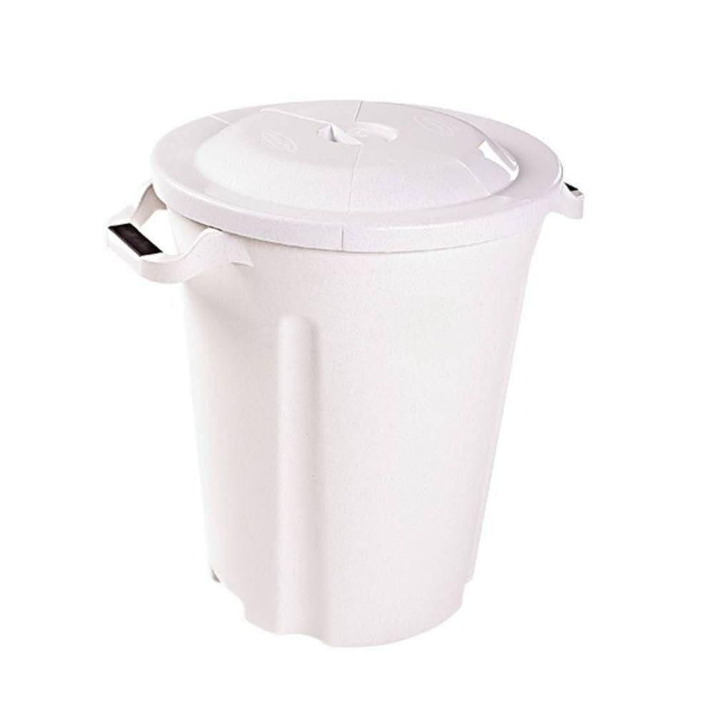 Lixeira 62 Litros Com Tampa Plasvale Branco