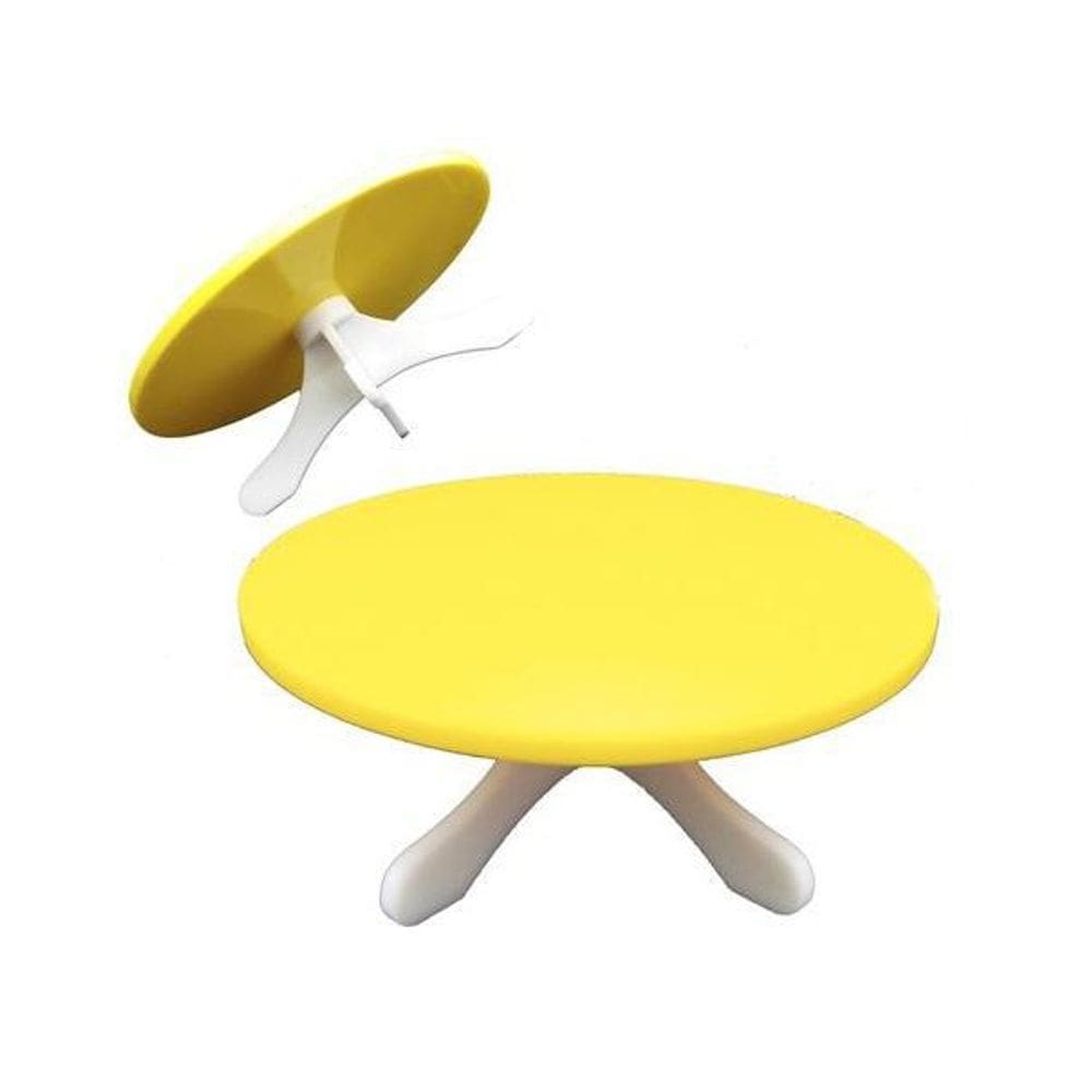 Bailarina/Prato Giratório Lisa Amarelo 40Cm São José