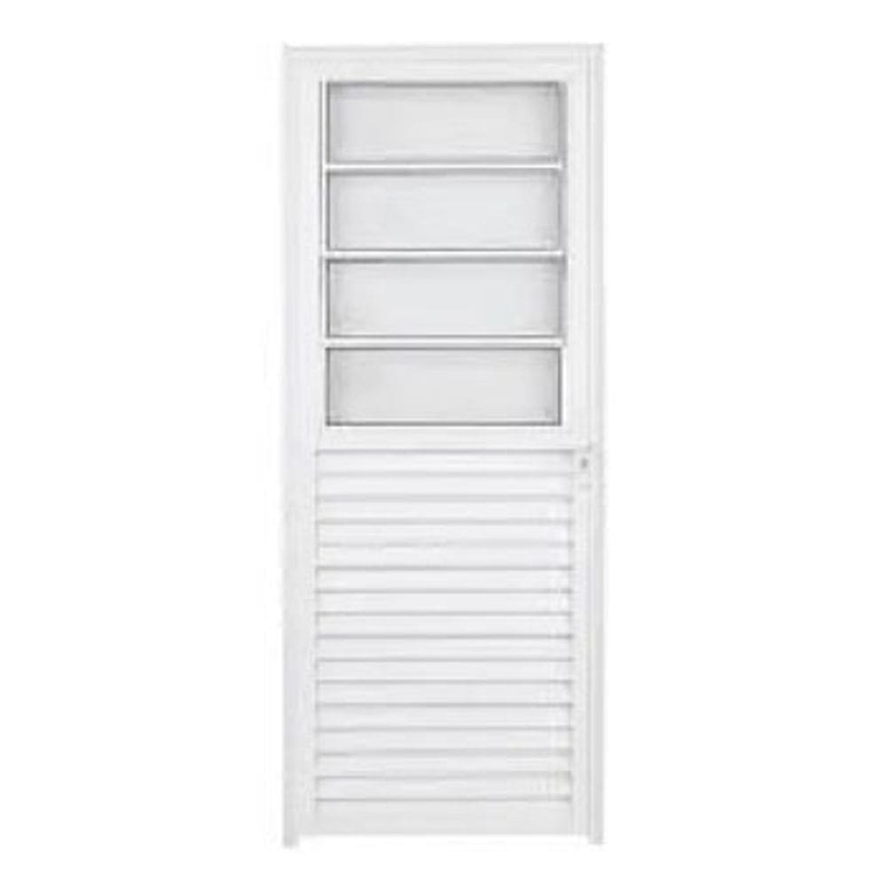 Porta Basculante Aluminio Branco 2,10x0,80 Lado Esquerdo