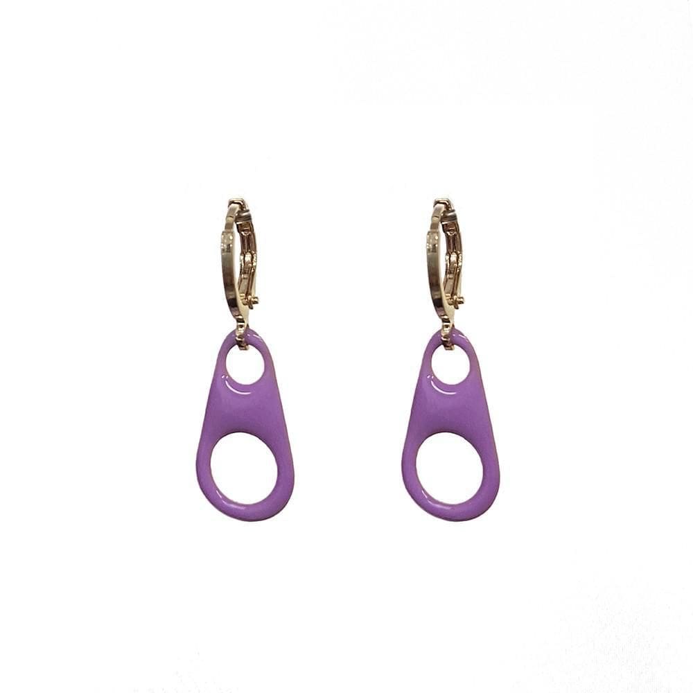 Brinco Armazem Rr Bijoux Lacre Roxo Dourado