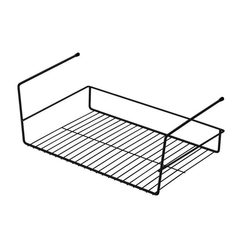 Organizador Suspenso Prateleira Armário 46Cm Preto Fosco