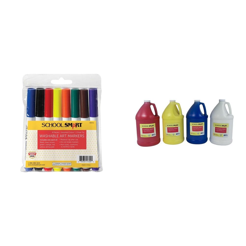 Marcadores e tintas laváveis Art Combo Kit Casafoyer Chisel Tip
