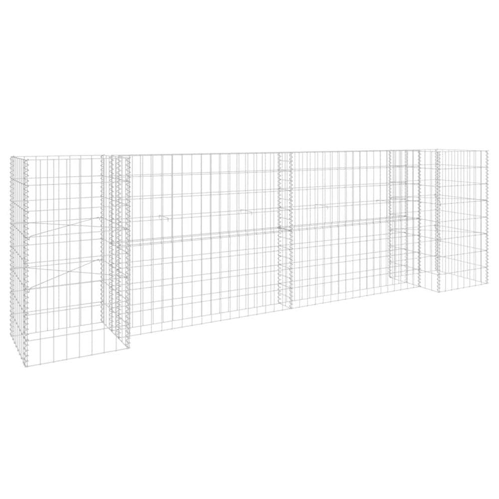 Fio de aço em forma de H para plantador de gabiões vidaXL 260x40x80 cm
