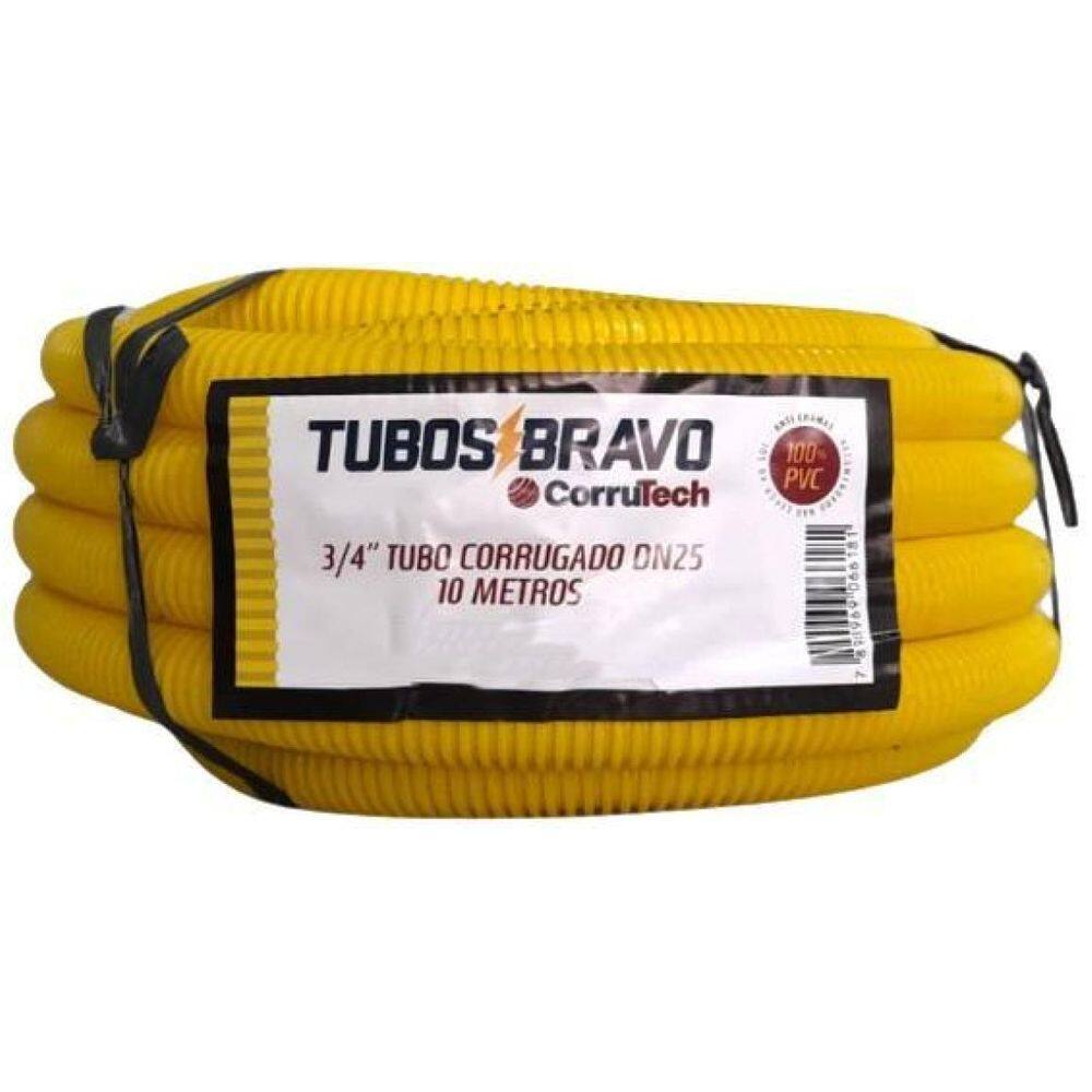 Conduite Eletr. Corrugado Amarelo 3/4 X 10 Mts Anti-Chama