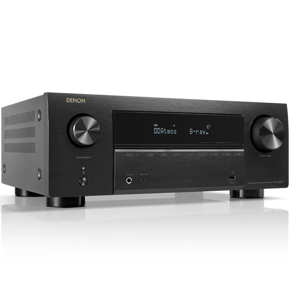 Receiver Denon AVR-X2800H 7.2ch 95W 8K UHD 3D Audio Dolby Atmos DTS:X Heos Integrado HDR10+ Wi-Fi Bluetooth Preto 110v