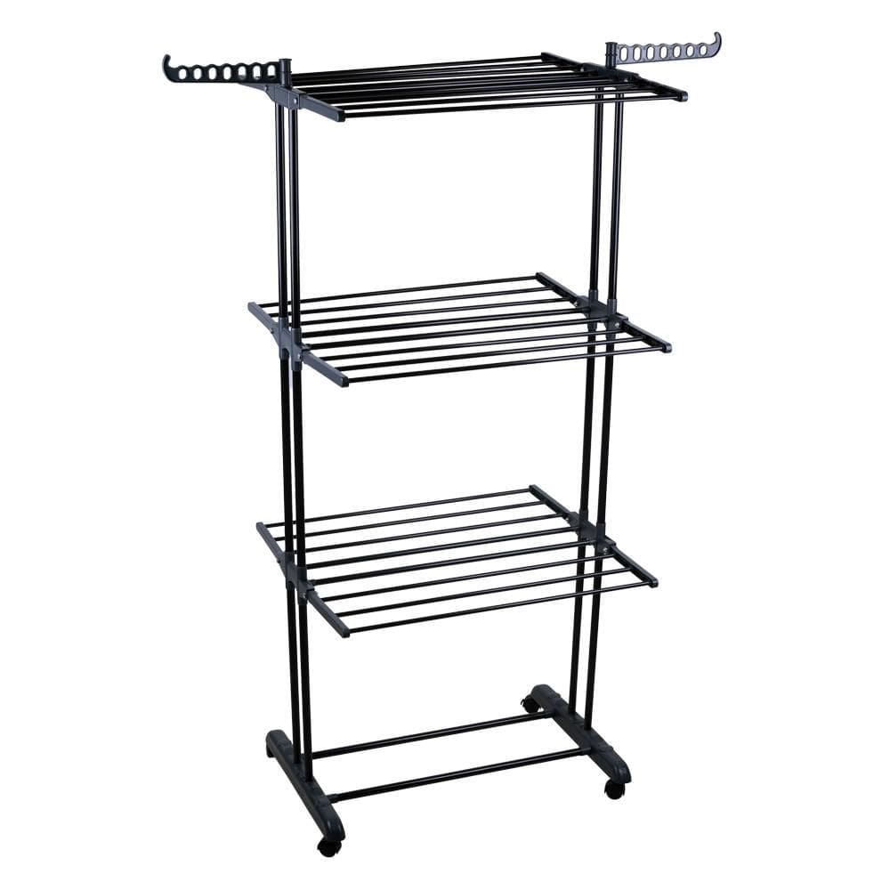 Varal de Chão Vertical com Rodízios Utile Level Cazza Preto