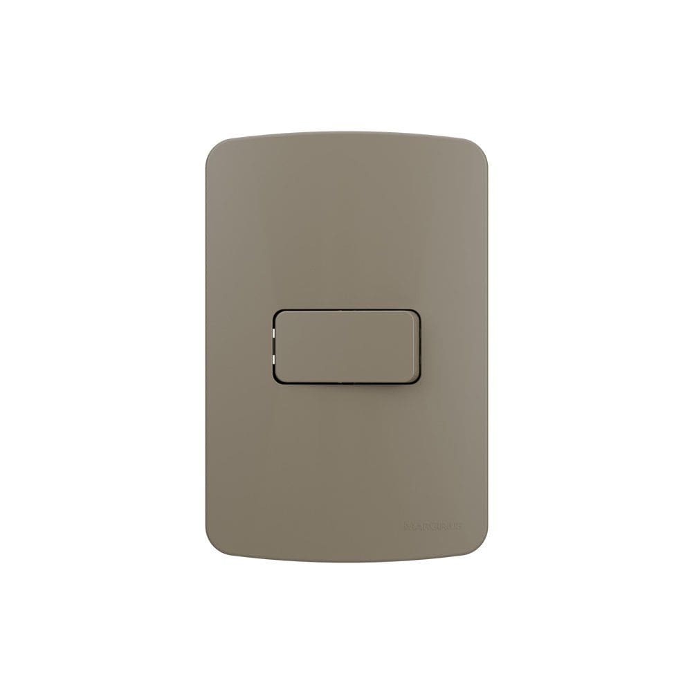 Interruptor Simples MarGirius B3 Colors 10A com Placa 4x2 Argila