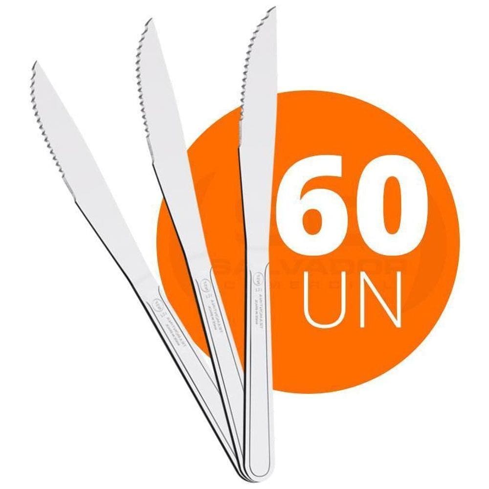 60 Facas Churrasco Buzios Em Aço Inox Fibag - Tramontina