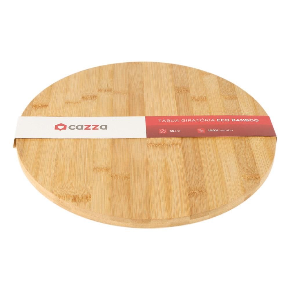 Tábua Redonda Giratória 35cm Eco Bamboo Cazza