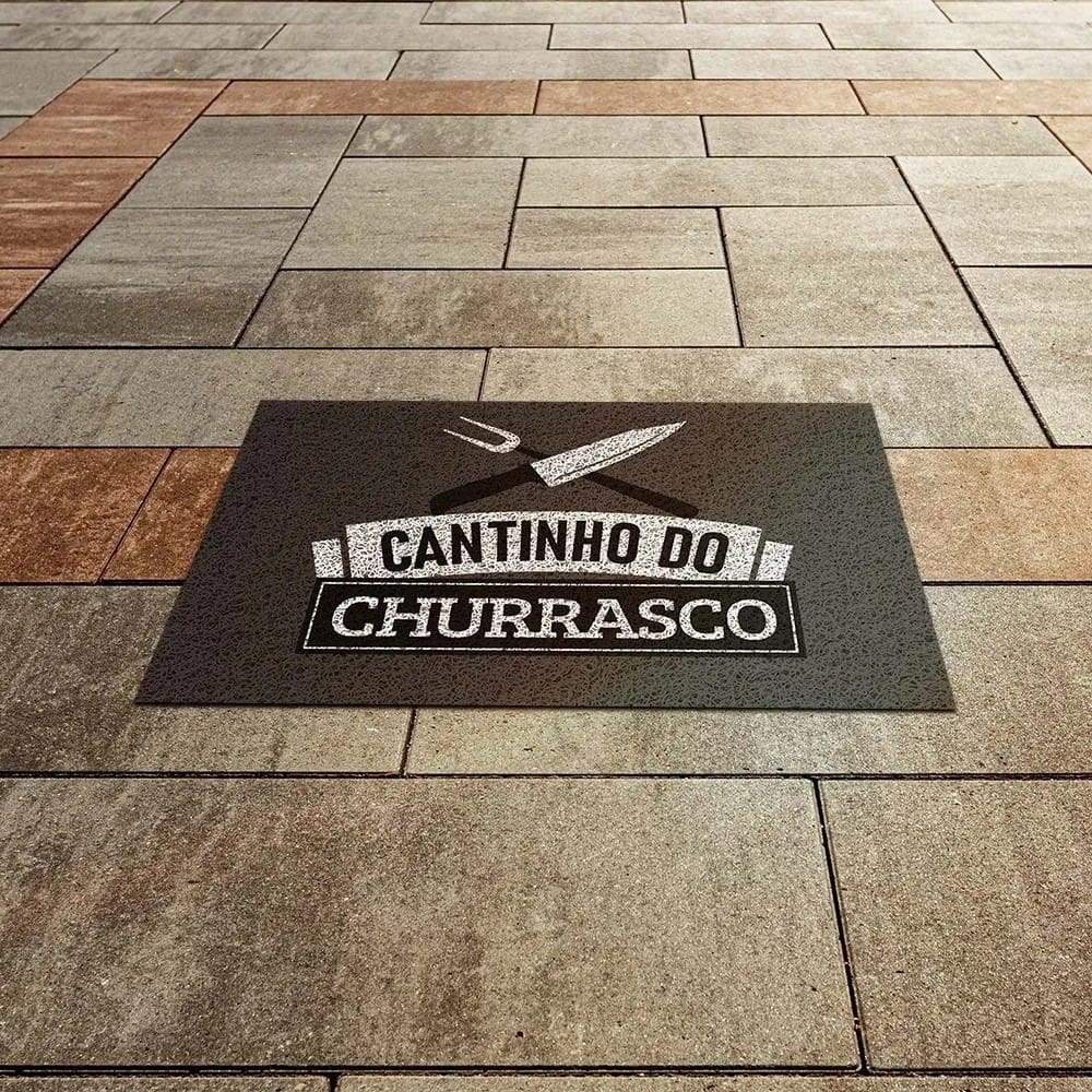 Capacho Vinílico Estampado Antiderrapante 60x40cm Cantinho Do Churrasco Uzoo