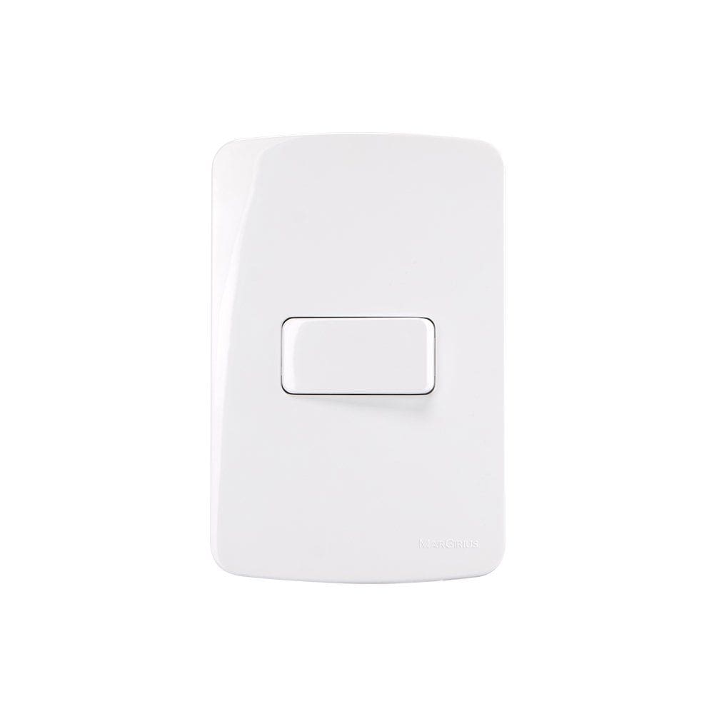 Interruptor Simples MarGirius B3 10A com Placa 4x2 Branco