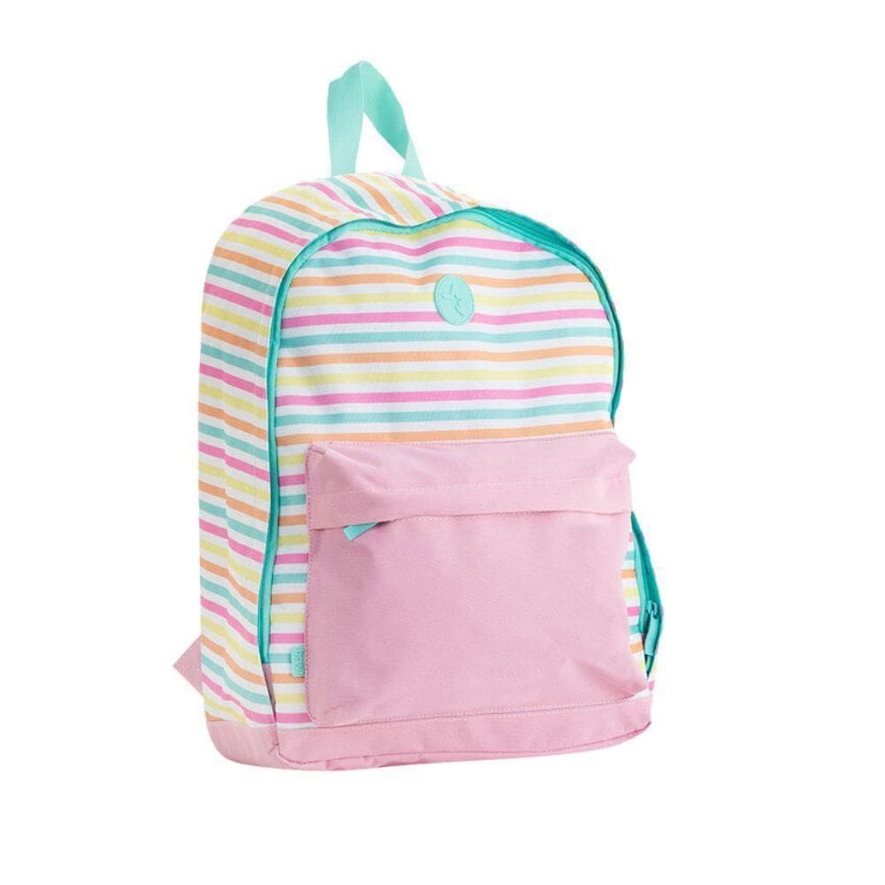 Mochila De Costas Enjoy Listras Colorida Brw