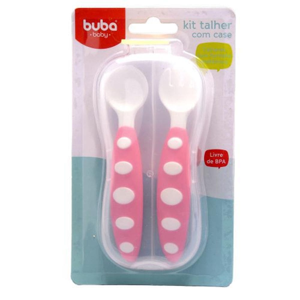 Kit Talher Com Case Rosa Buba