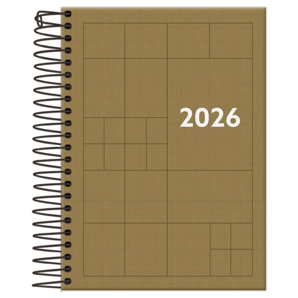 Agenda Diária 2026 Esp 123X170 Compacta Color Bege Foroni