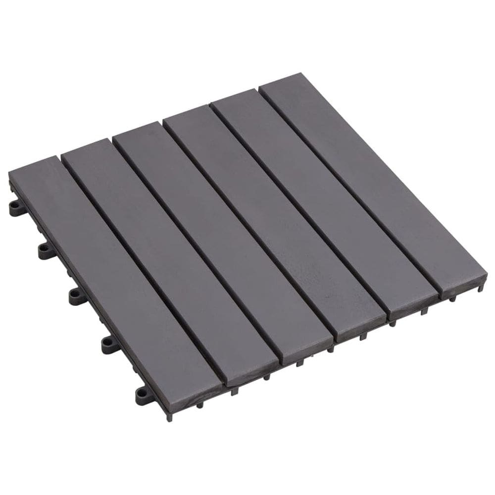 Telhas de deck vidaXL 10 peças de madeira maciça de acácia 30x30cm cinza
