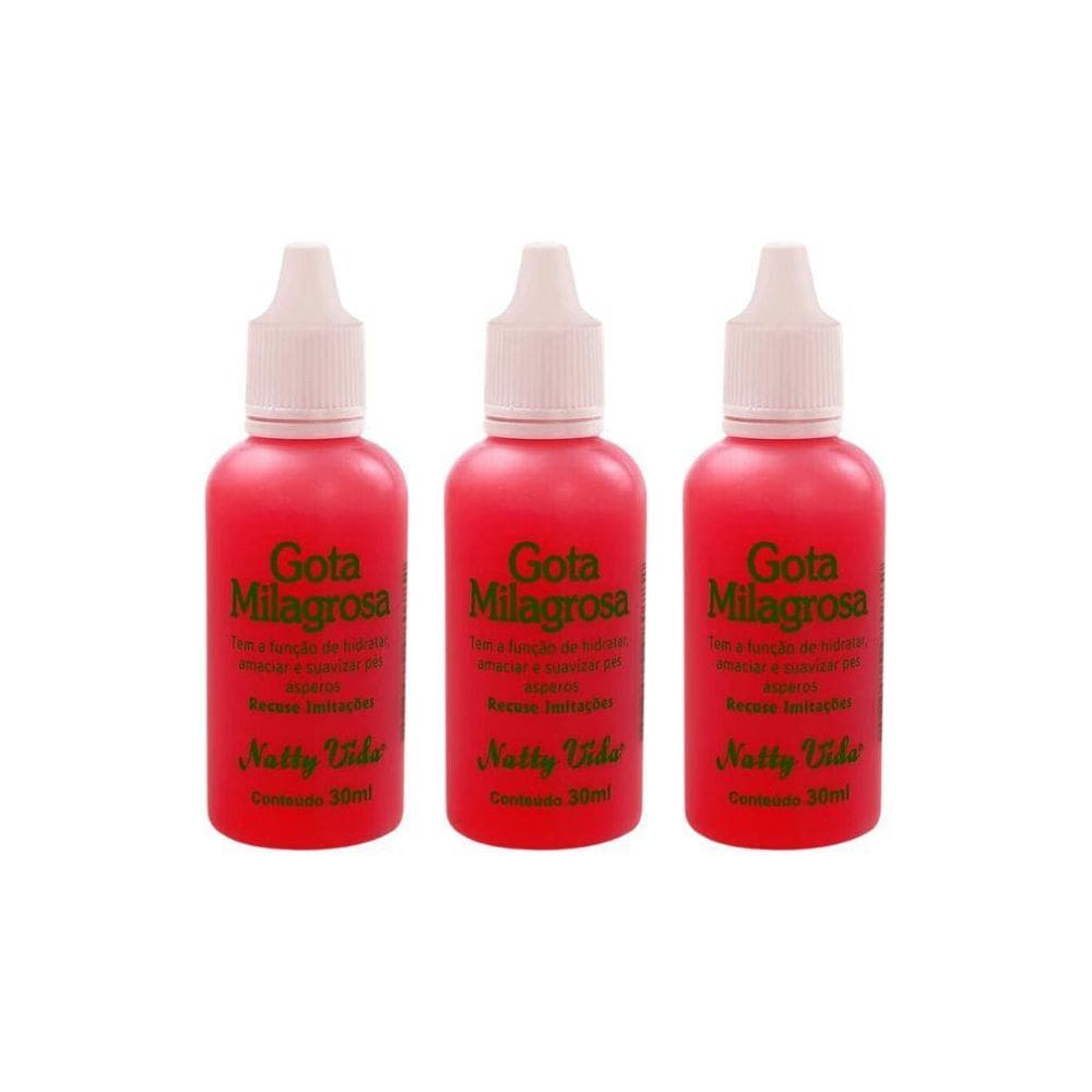 Gota Milagrosa Para Pés E Mãos Natti Vida 30Ml - Kit Com 3Un