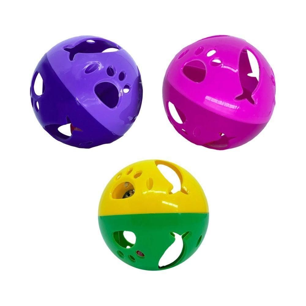 Bolinha De Brinquedo Com Guizo Para Gatos Material Plástico