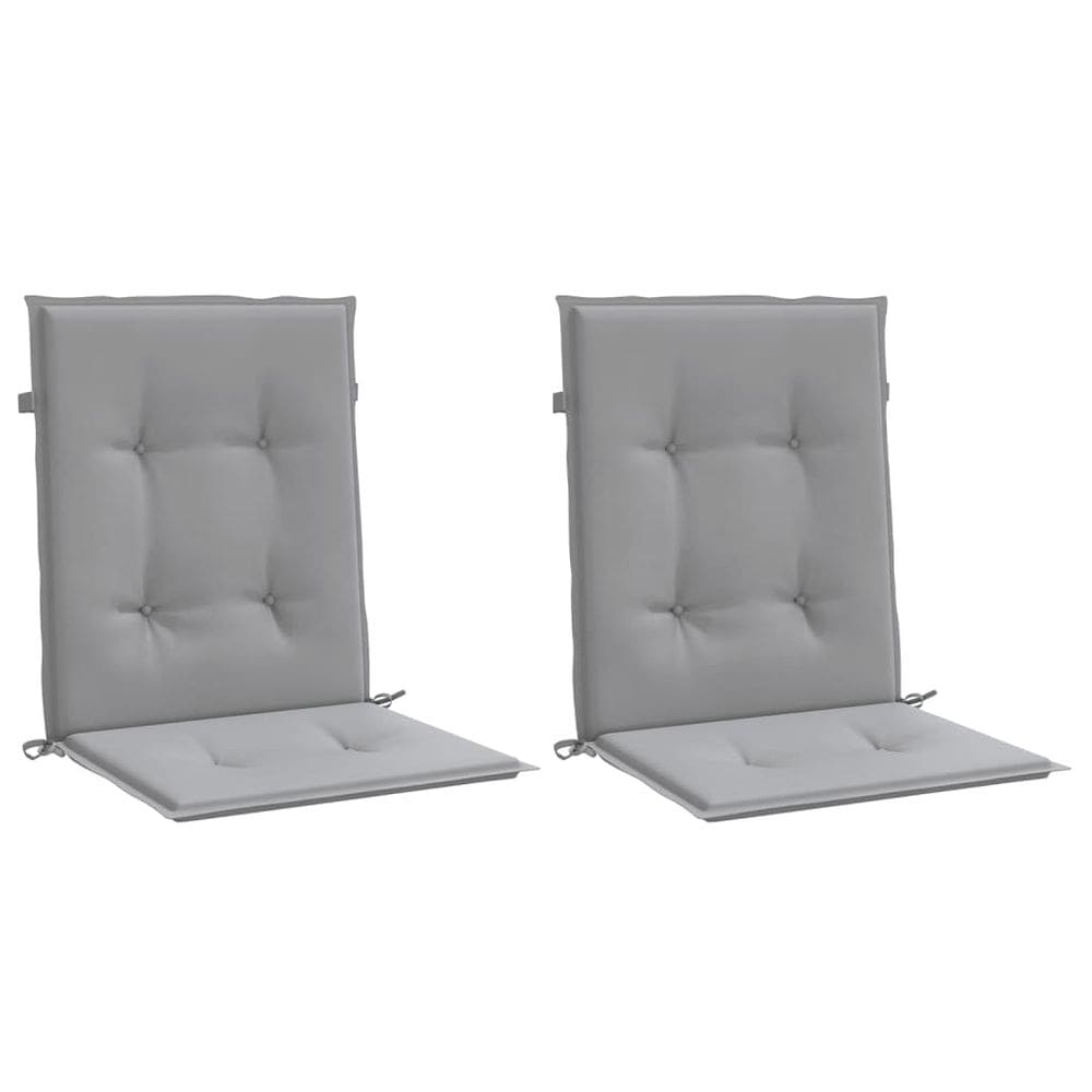 Almofadas para cadeiras de jardim vidaXL Grey 100% poliéster 2 peças