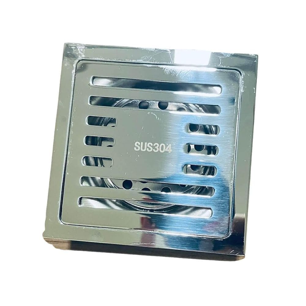 Ralo Aço Inox Vintage Retrô Quadrado Dreno Anti Odor 10X10