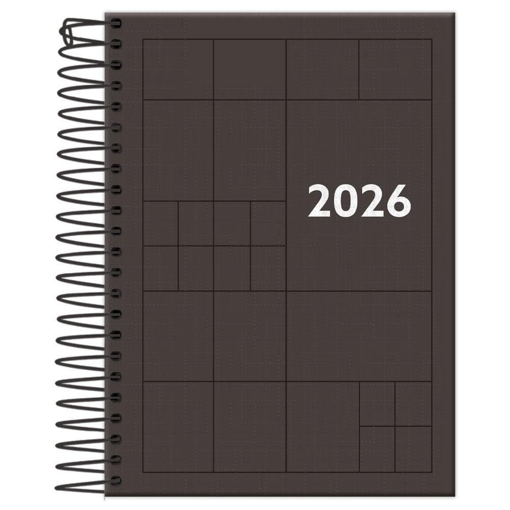 Agenda Diária 2026 Esp 123X170 Compacta Color Marrom Foroni