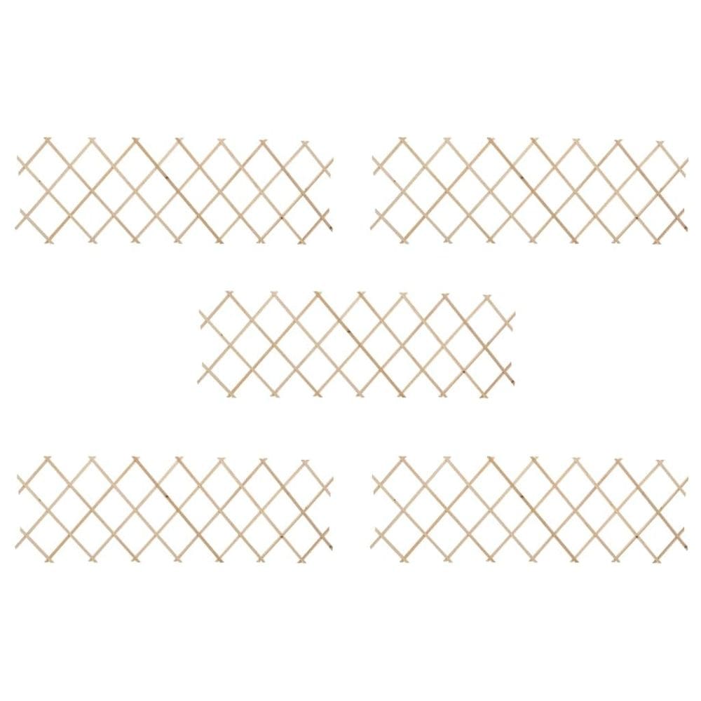 Cerca de treliça vidaXL Firwood expansível 70,9x23,6 Conjunto de 5