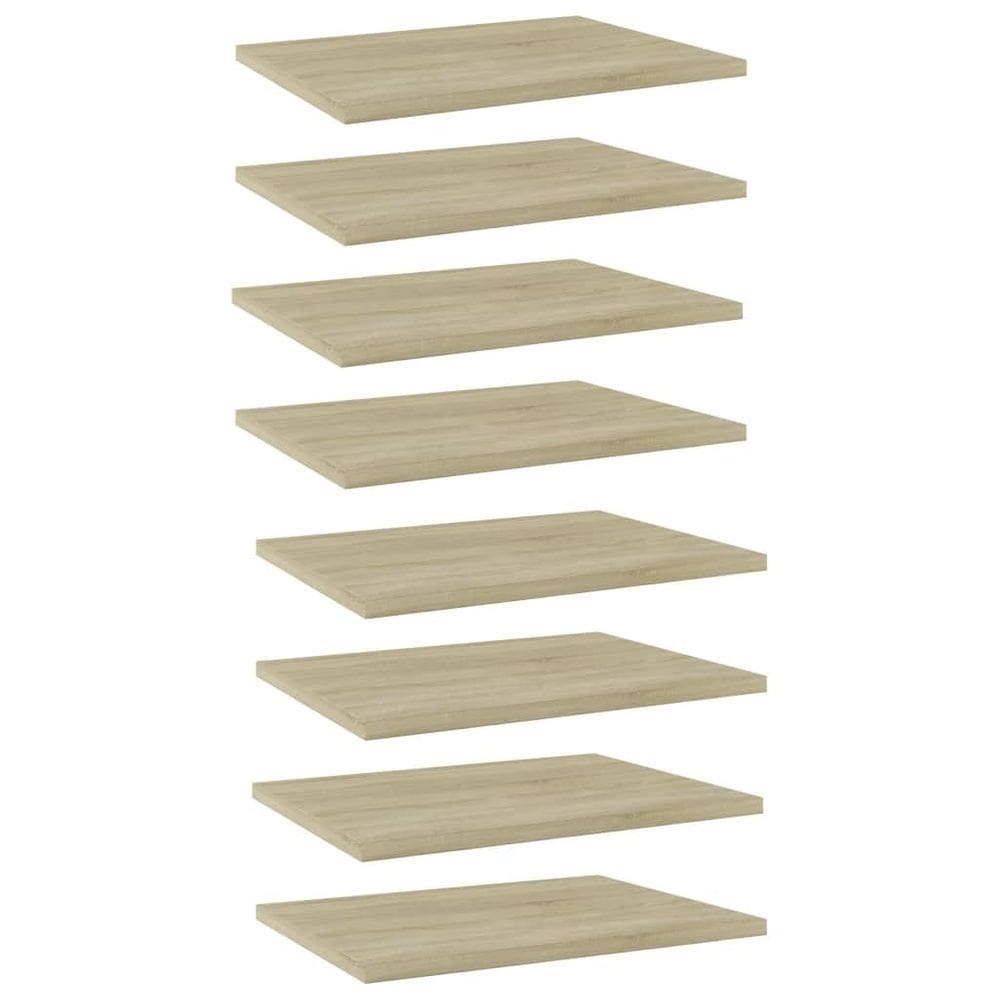 Conjunto de 8 tábuas de estante vidaXL Sonoma Oak