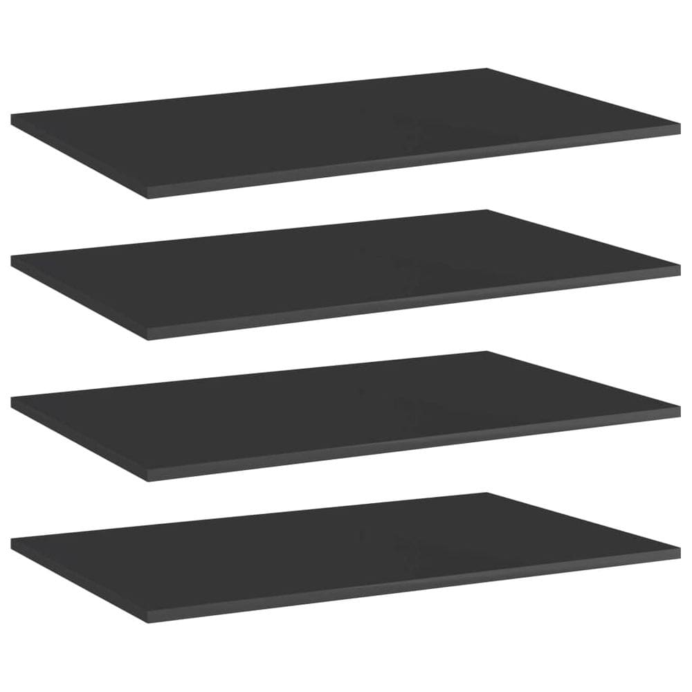 Prateleira flutuante vidaXL High Gloss Black 80x50x1,5 cm - 4 peças
