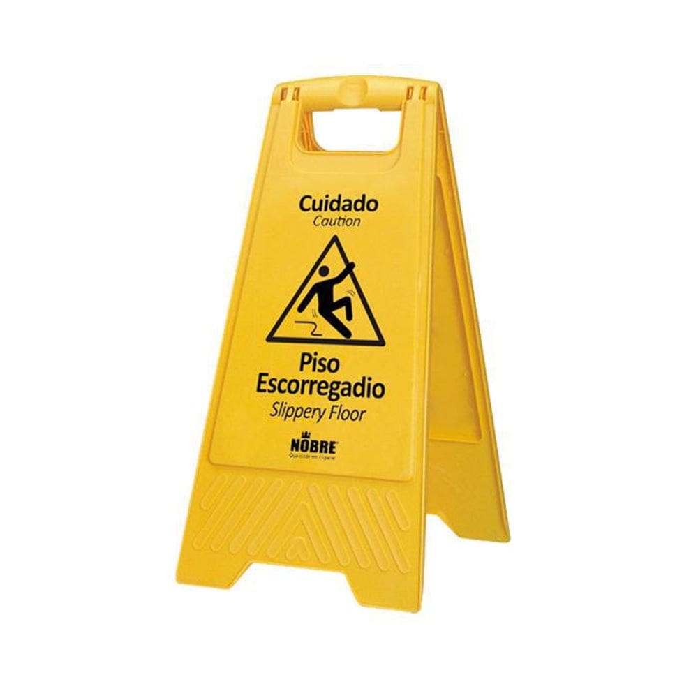 Placa Plastica Sinalizadora Piso Escorregadio  Nobre