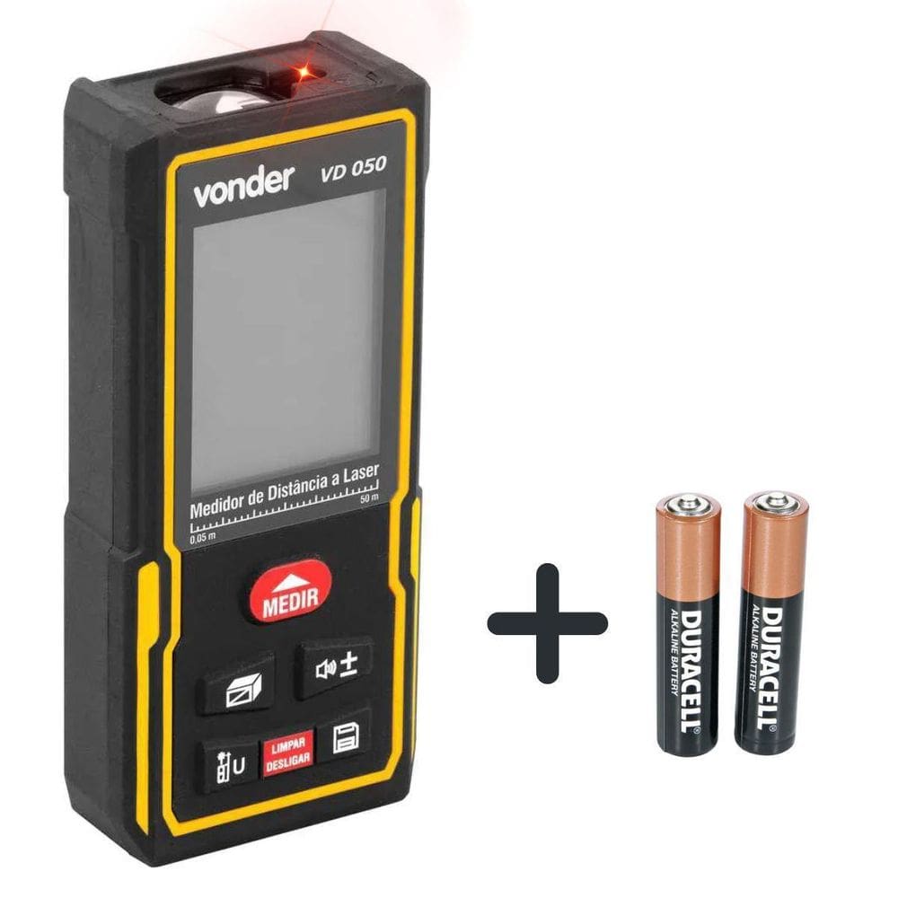 Trena Digital Medidor Distancia Laser Vonder 50 Metros Vd050