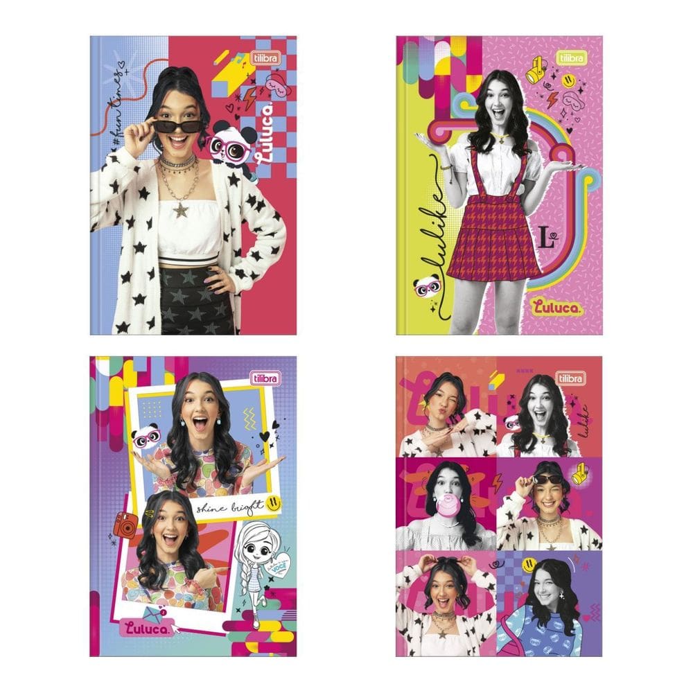 Caderno Brochura Capa Dura 1/4 Luluca 80 Folhas
