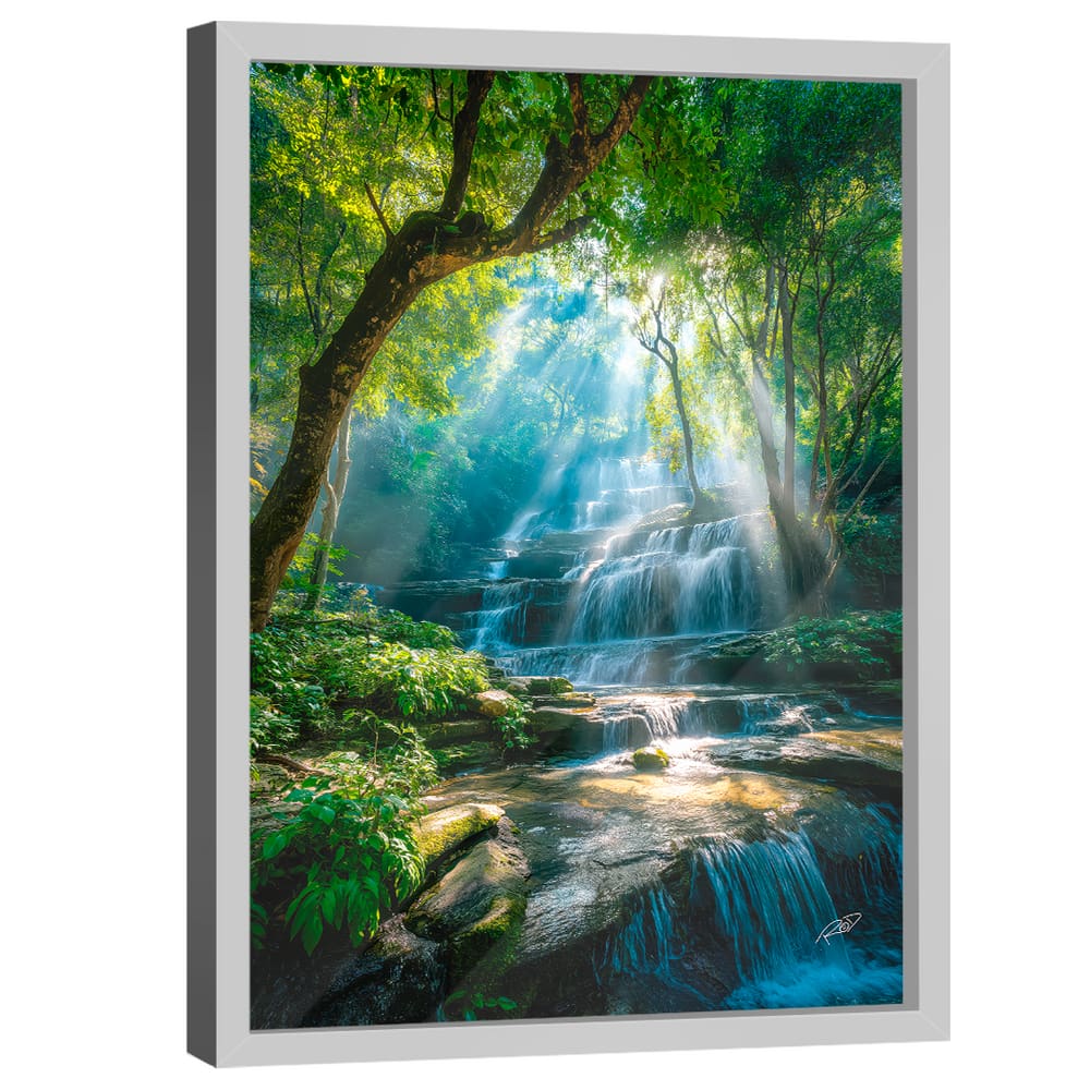 Quadro Decorativo Cachoeira Raios de Luz