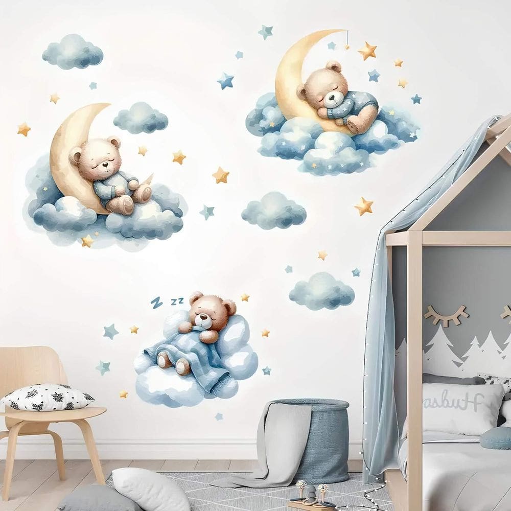 Adesivo De Parede Ursinhos Dormindo
