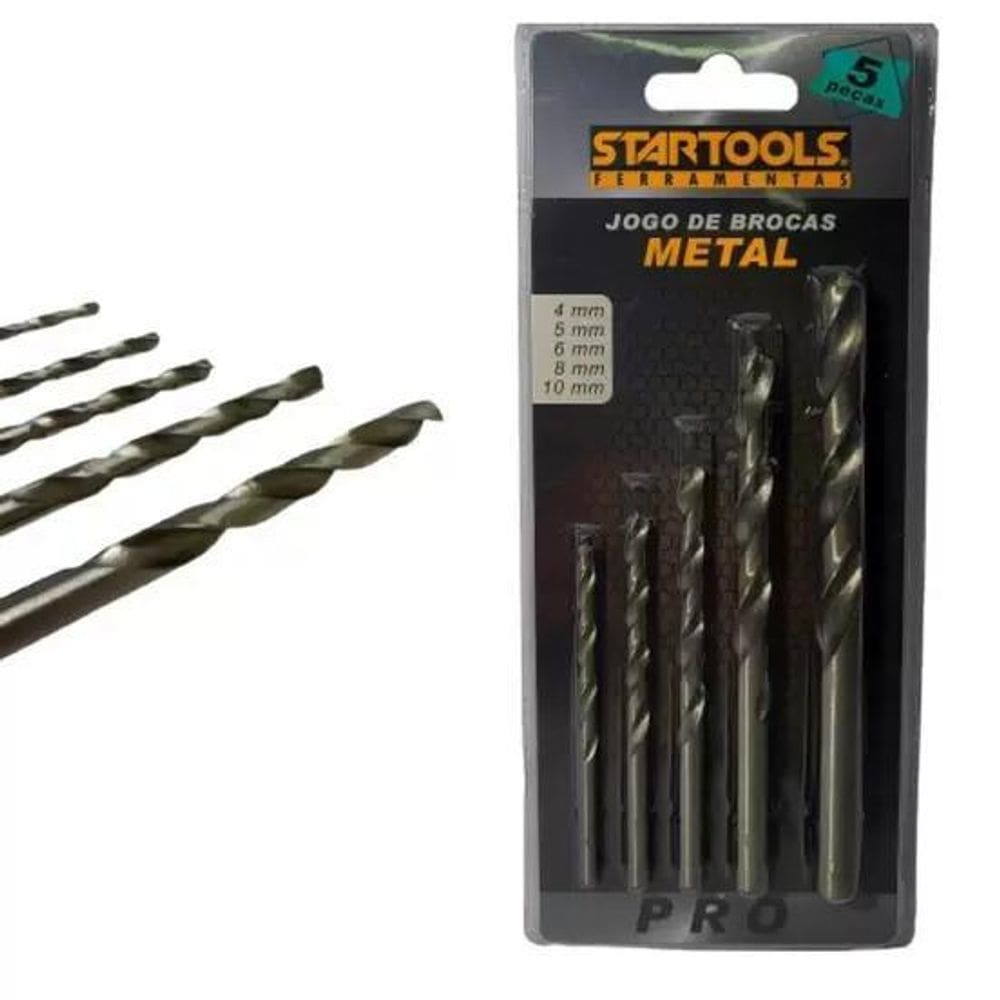 Kit Jogo De Brocas Para Metal 5 Peças - Startools