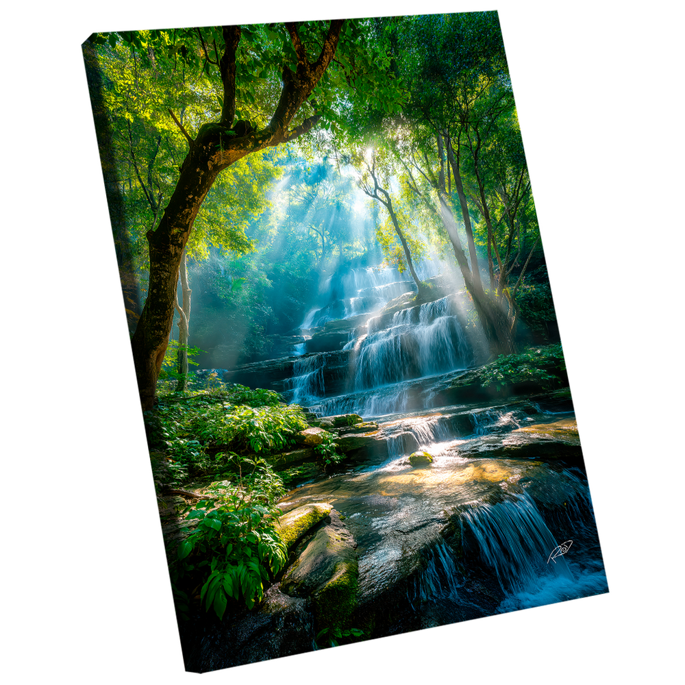 Quadro Decorativo Cachoeira Raios de Luz