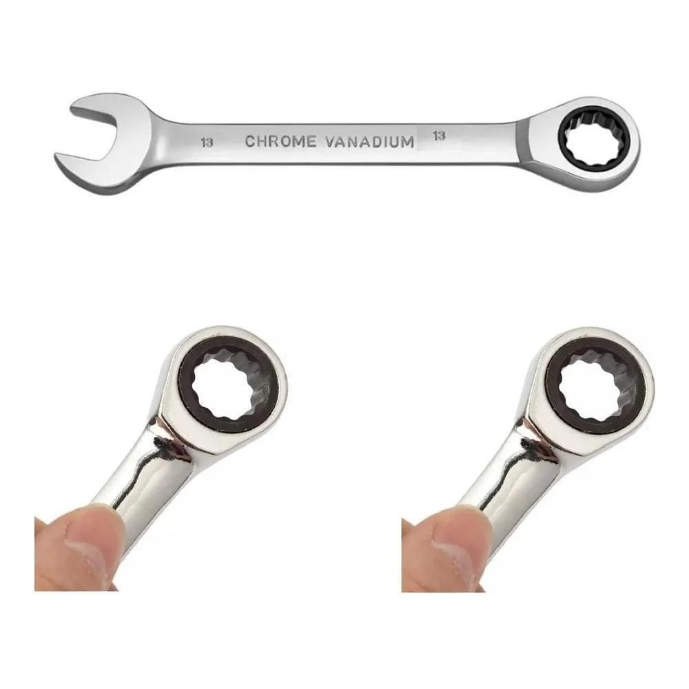 Chave Combinada Boca Estrela Com Catraca 13Mm Pro Cor Cromad