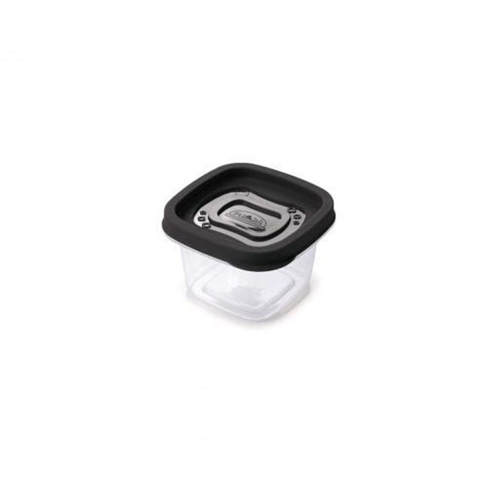 Pote De Plástico Multiuso Quadrado 200 Ml Clic Com Tampa