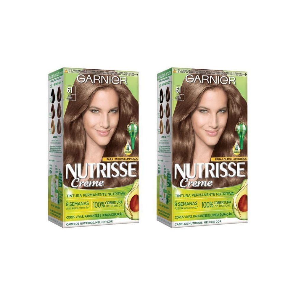Coloraçao Nutrisse 61 Louro Cinza Esc/Café Gelado-Kit C/2Un