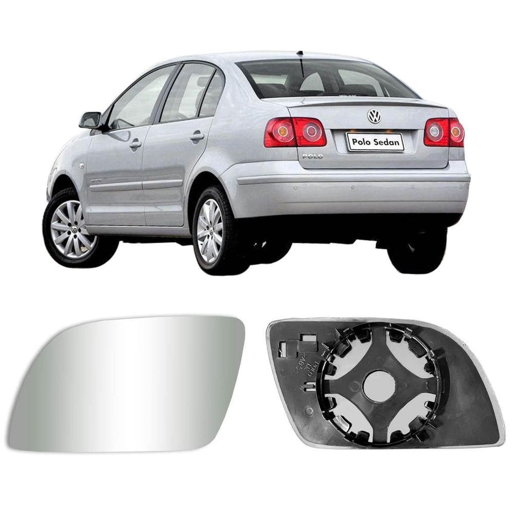 Lente Base Espelho Retrovisor Polo 2012 A 2014 Lado Esquerdo