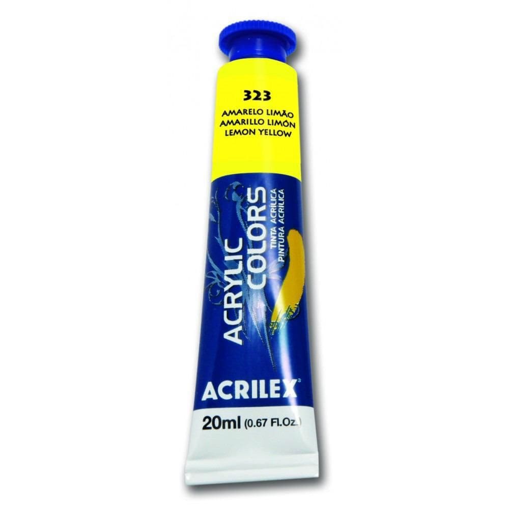 Tinta Permante - Amarelo Limão - Acrilex Acrylic Colors