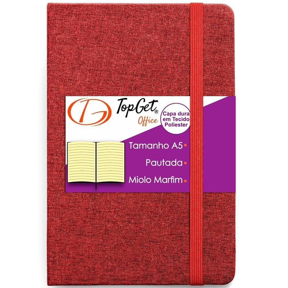 Caderneta Weave 13,7X21Cm 80 Fls Pautadas - Vermelho