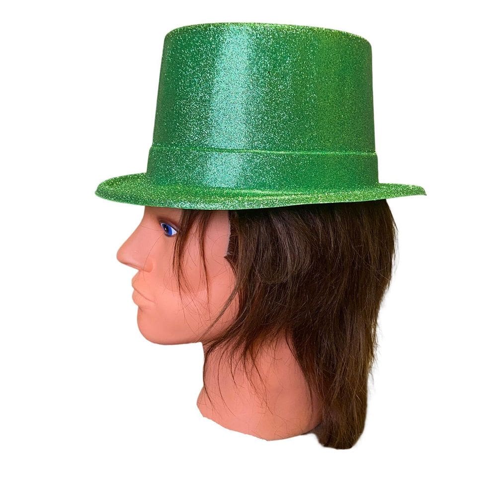 Kit 4Un Cartola Chapéu Plástico Glitter Fantasia Carnaval