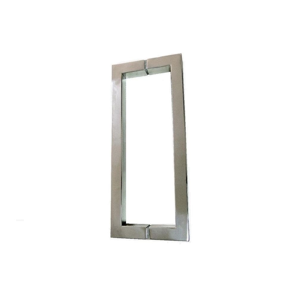 Puxador Duplo Inox Polido Cromado Porta Abrir, Correr E