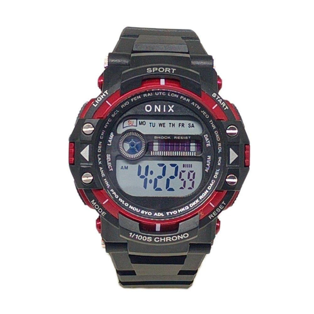 Relógio Masculino Onix Digital It-8402801 Preto E Vermelho