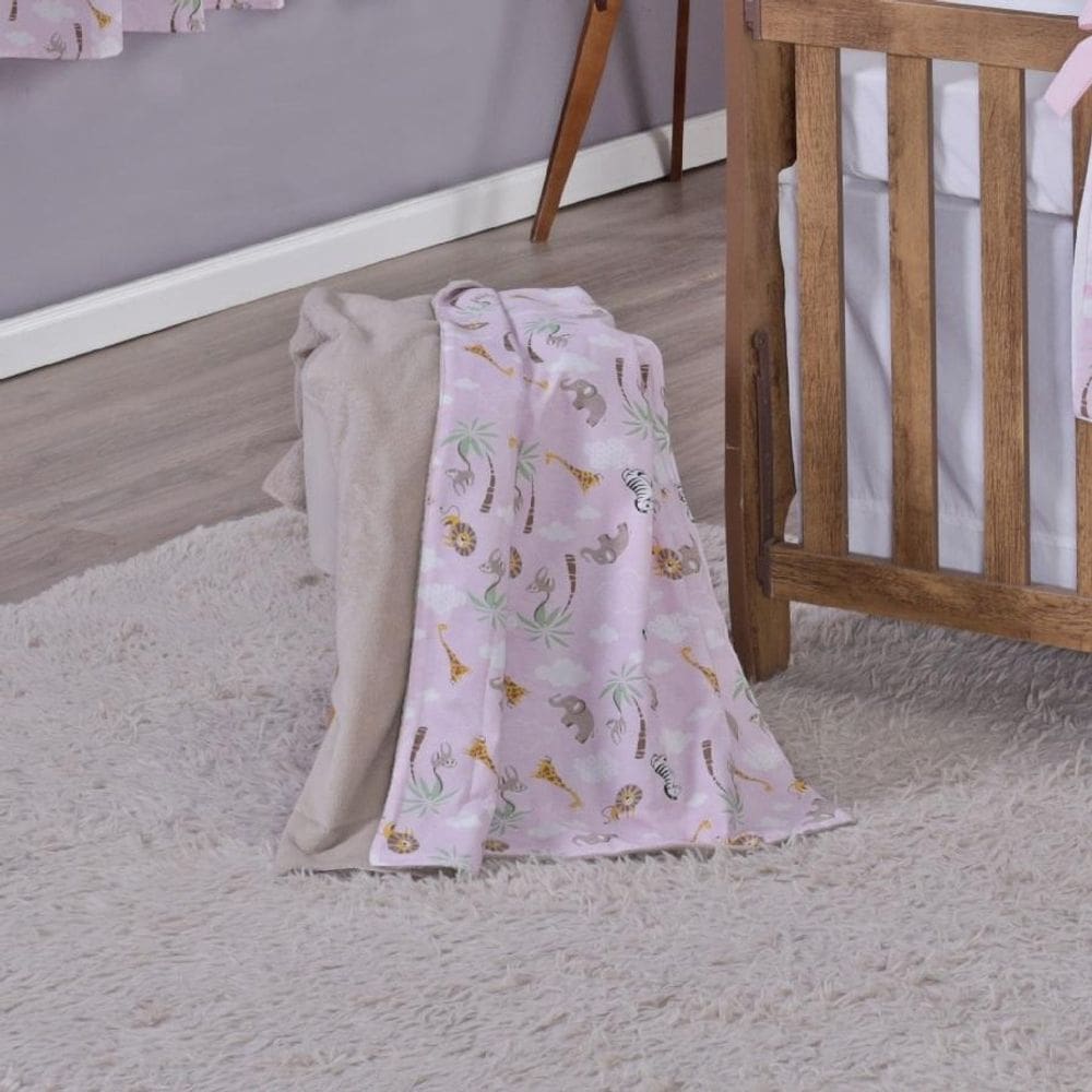 Manta Baby Cobertor Bebe Dupla Face Menino Menina 1,15 X