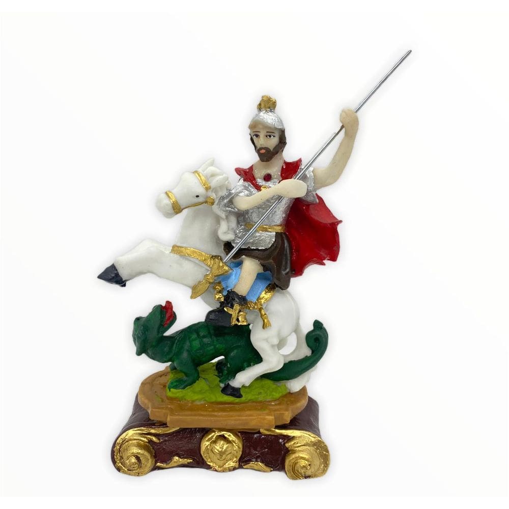 Escultura São Jorge Guerreiro 14 Cm Em Resina Caminhos