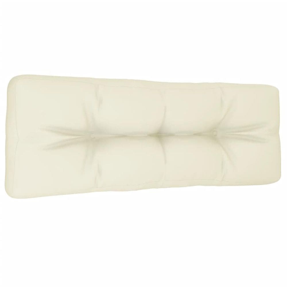 Almofada de paletes ao ar livre VidaXL Cream 120x40x12cm Poliéster
