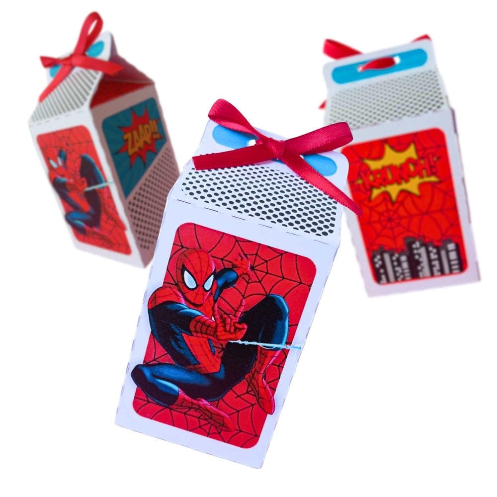 Kit 50 Lembrancinhas Caixinhas Temáticas Homem Aranha