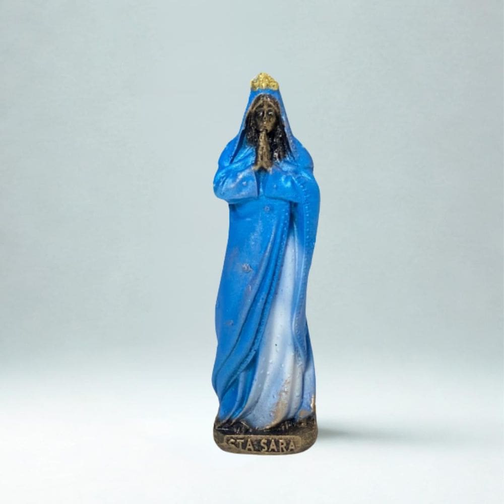 Escultura Santa Sara Kali Vintage Em Resina 9,5 Cm