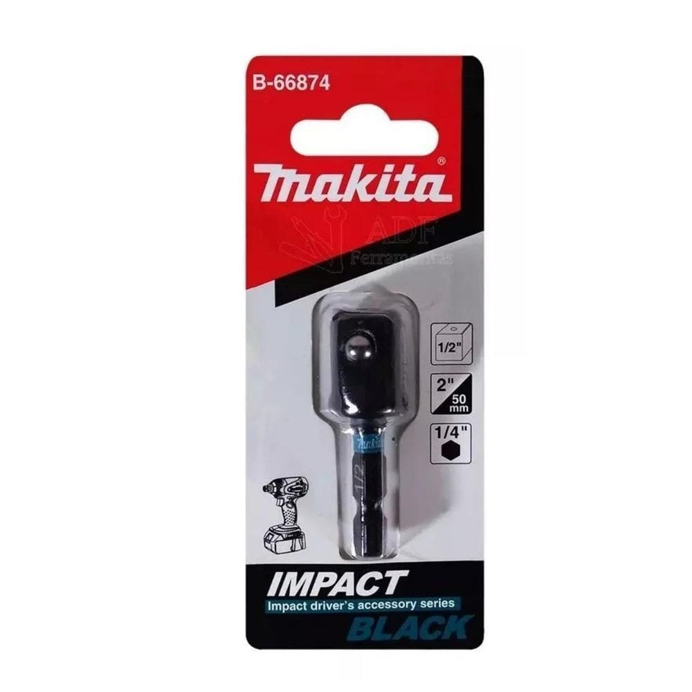 Adaptador Impacto Makita Soquete 1/4 Quadrado De 1/2 B-66874